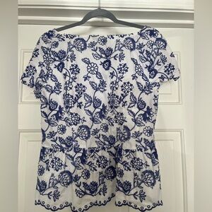 Talbots Embroidered Boat Neck